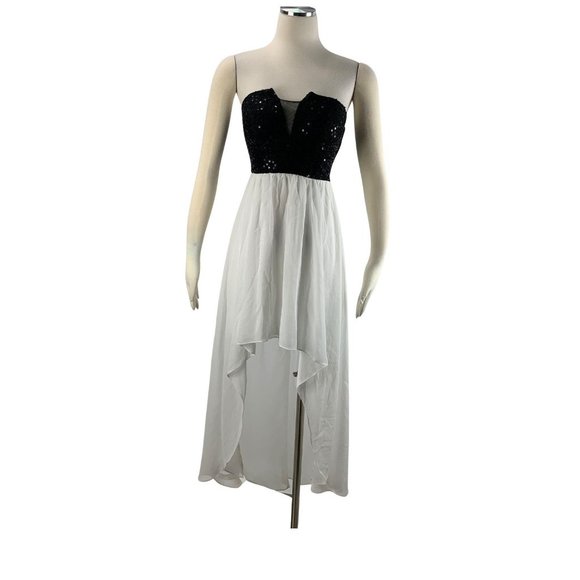 B. Darlin Dresses & Skirts - B. Darlin 1/2 Party Dress Formal Black White Hi Lo